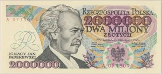 Poland 2.000.000 Zlotys, 1992 obverse