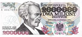 Poland 2.000.000 Zlotys, 1993 obverse
