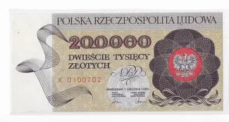 Poland 200.000 Zlotys, 1989 obverse