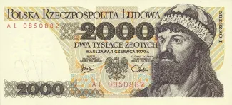 Poland 2.000 Zlotys, 1977-1982 obverse