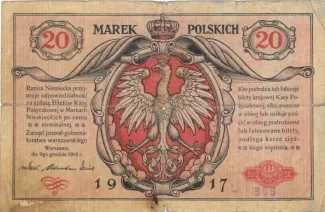 Poland 20 Marks, 1917 obverse