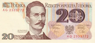 Poland 20 Zlotys, 1982 obverse