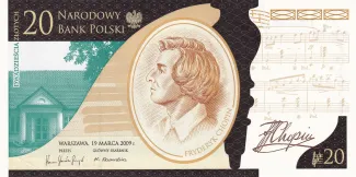 Poland 20 Zlotys, 2010 P-181 obverse
