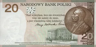 Poland 20 Zlotys, 2011 reverse