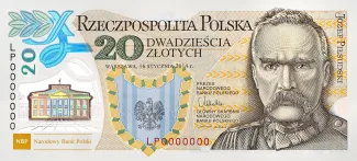 Poland 20 Zlotys, 2014 P-187 obverse