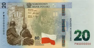 Poland 20 Zlotys, 2024 obverse