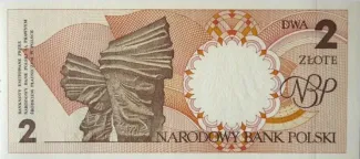 Poland 2 Zlotys, 1990 P-165 reverse