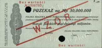 Poland 50.000.000 Marks, 1923 obverse