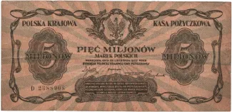 Poland 5.000.000 Marks, 1923 obverse