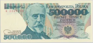 Poland 500.000 Zlotys, 1990 obverse