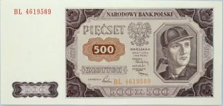 Poland 500 Zlotys, 1948 obverse