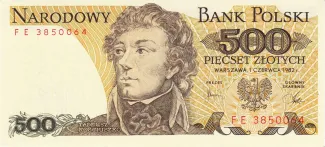 Poland 500 Zlotys, 1974-1982 obverse