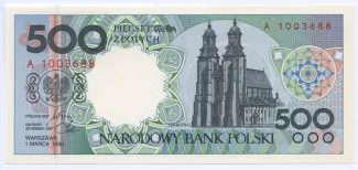Poland 500 Zlotys, 1990 P-172 obverse