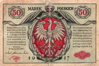 Poland 50 Marks, 1916 obverse