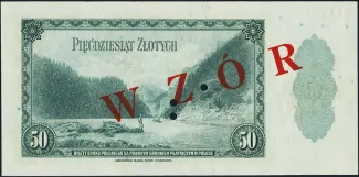 Poland 50 Zlotys, 1939 reverse