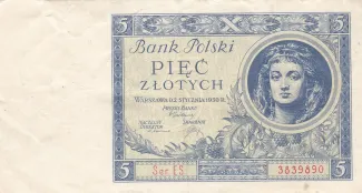 Poland 5 Zlotys, 1930 image