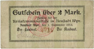 Polish notgeld 2 Marki, 1914 obverse
