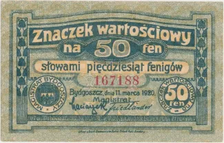 Polish notgeld 50 Fenigów, 1920 image