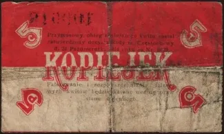 Polish notgeld 5 Kopiejek, 1914 reverse
