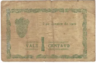 Porto, District of 1 Centavo, reverse