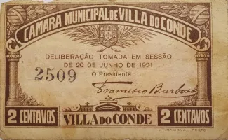 Porto, District of 2 Centavos, 1921 obverse