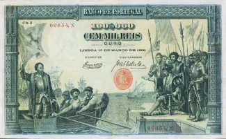 Portugal 100.000 Réis 2nd., 1916 obverse
