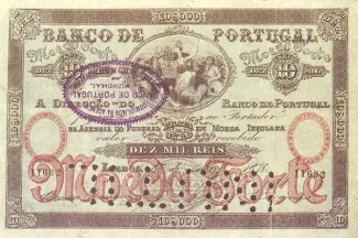 Portugal 10.000 Reis 10, 1891 obverse