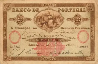 Portugal 10.000 Réis, 1878-1882 obverse