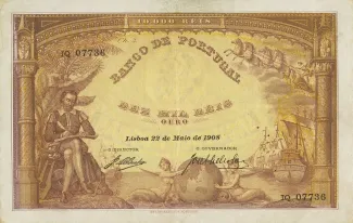 Portugal 10.000 Réis, 1902-1909 obverse