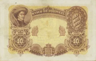 Portugal 10.000 Réis, 1902-1909 reverse