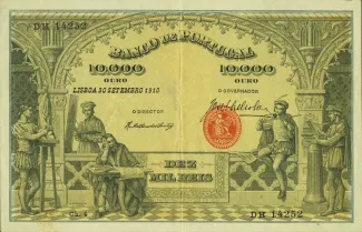 Portugal 10.000 Réis, 1908-1910 obverse