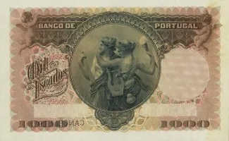 Portugal 1.000 Escudos 2nd., 1922-1926 reverse