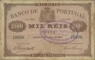 Portugal 1.000 Réis, 1891 obverse