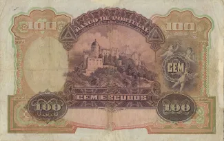 Portugal 100 Escudos 2nd., 1920-1928 reverse