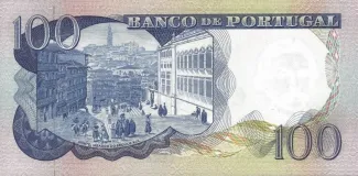 Portugal 100 Escudos 7th., 1965-1978 reverse