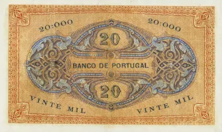 Portugal 20.000 Réis 8th., 1898-1906 reverse