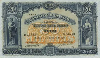Portugal 20.000 Réis 8th., 1906 obverse