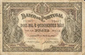 Portugal 2.500 Réis 2nd., 1893-1900 obverse