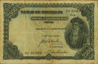 Portugal 2.500 Réis 4th., 1909-1919 obverse