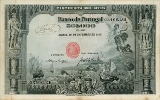 Portugal 50.000 Réis 3rd., 1904-1910 obverse