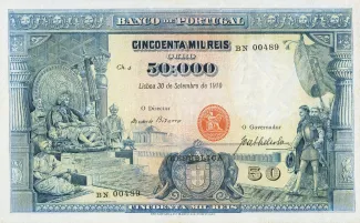 Portugal 50.000 Réis 4th., 1917 obverse