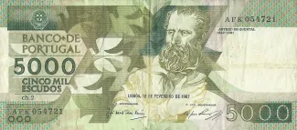 Portugal 5.000 Escudos 2nd., 1993 image
