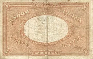 Portugal 5.000 Réis 3rd., 1891-1892 reverse