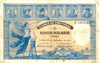 Portugal 5.000 Réis 5th., 1901-1902 obverse