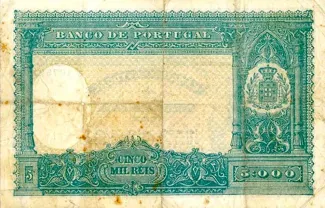 Portugal 5.000 Réis 5th., 1901-1902 reverse