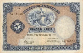 Portugal 5.000 Réis 6th., 1903-1907 obverse