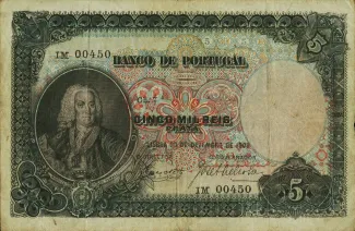 Portugal 5.000 Réis 7th., 1911 obverse