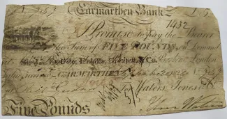 Wales 5 Pounds, 1828 obverse