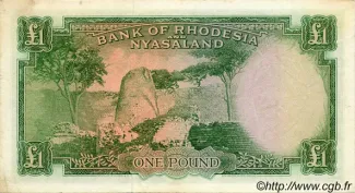 Rhodesia and Nyasaland 1 Pound, 1956-1961 reverse