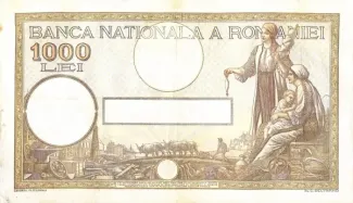 Romania 1.000 Lei, 1934 reverse